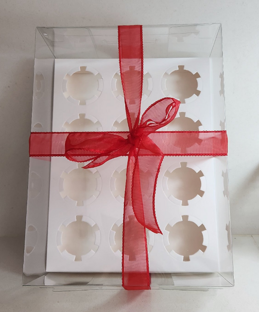 12 Hole PET Clear Cupcake Box
