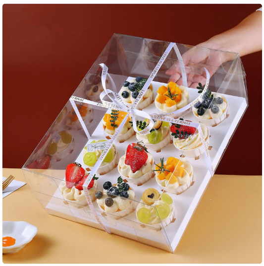 12 Hole PET Clear Cupcake Box