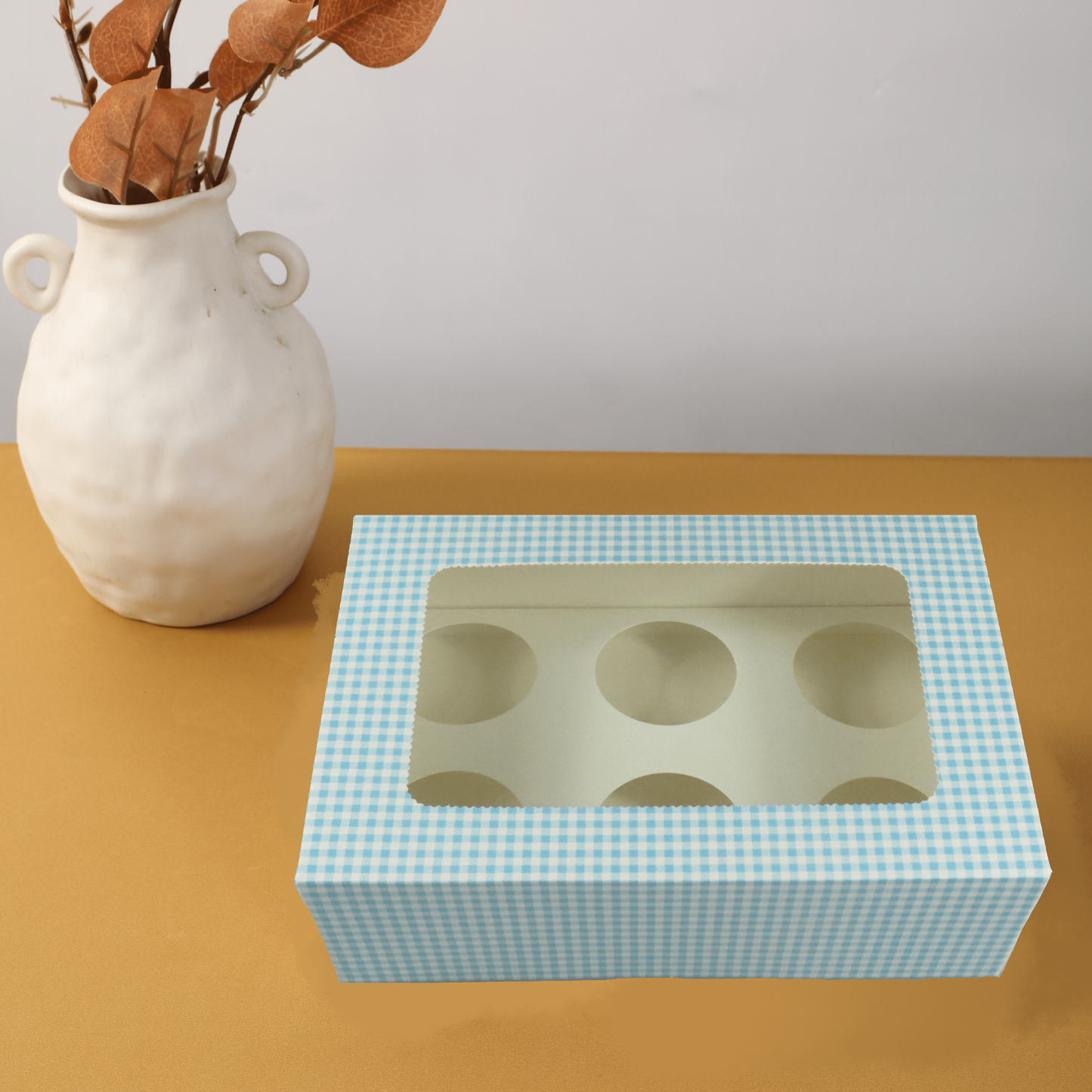 6 Hole Cupcake Box (Top Window)